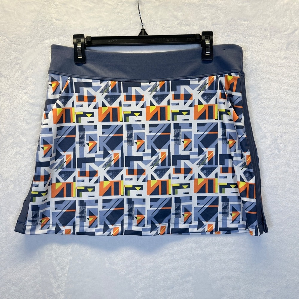 Callaway Golf Skort Blue Geometric Print Sporty Active Athleisure Country Club